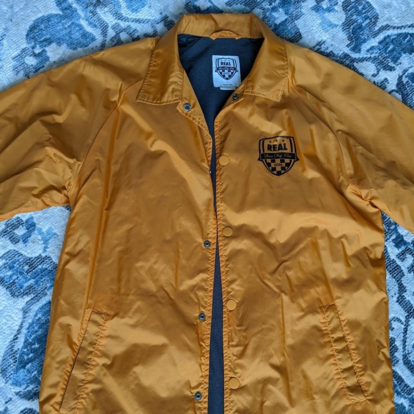 Large Vans Mens Windbreaker Orange 
